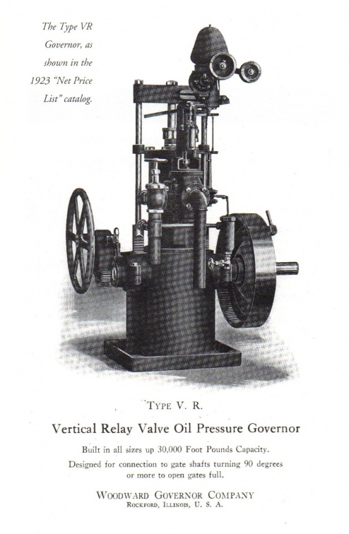 Woodward relay valve oil pressure turbine water wheel governor